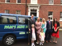 wedding party beside taxi in Scunthorpe