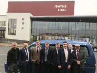 Mini bus hire drop off at The Baths Hall in Scunthorpe