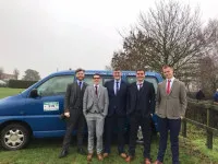 wedding party in front of taxi in Scunthorpe